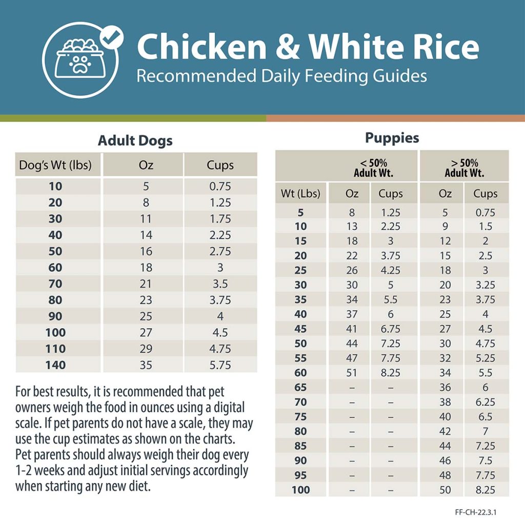 Dog food outlet portions