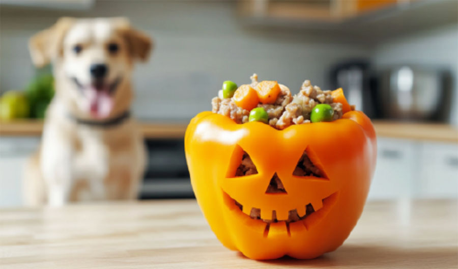 stuffed bell pepper dog treat