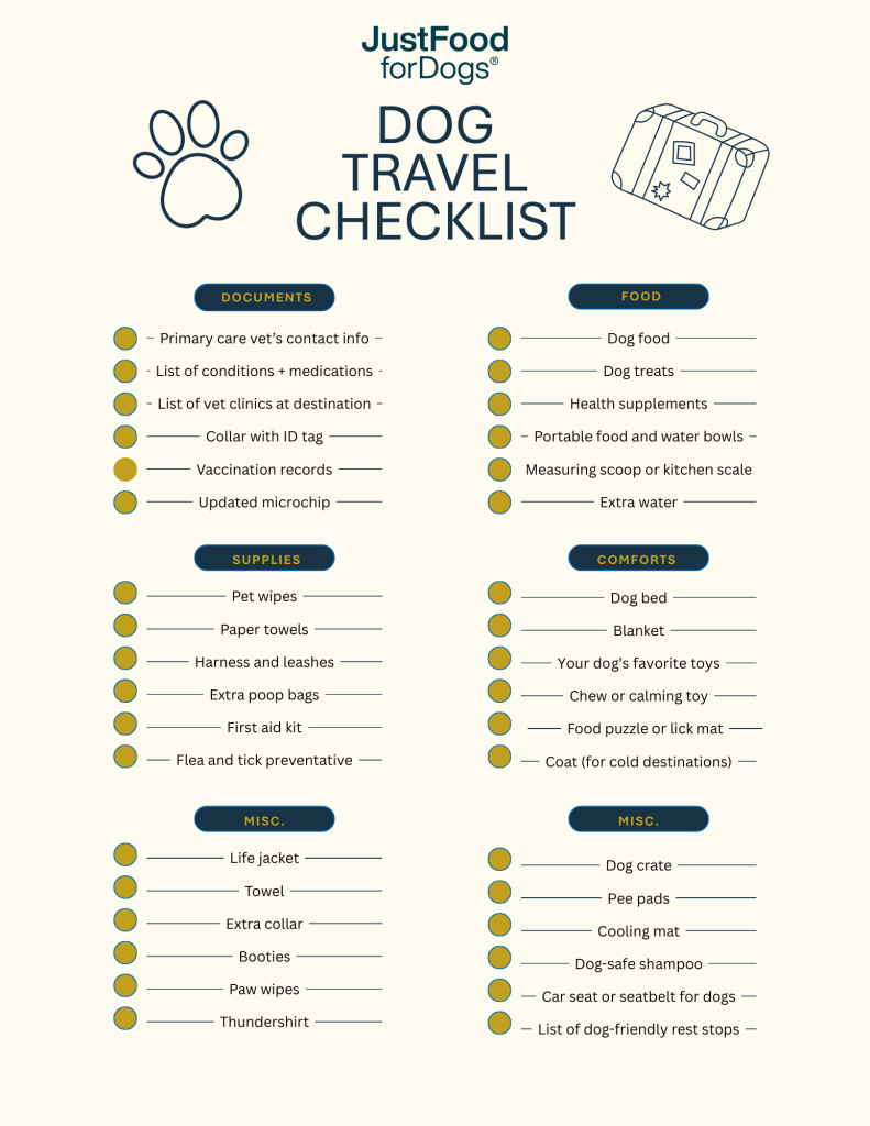 dog travel checklist